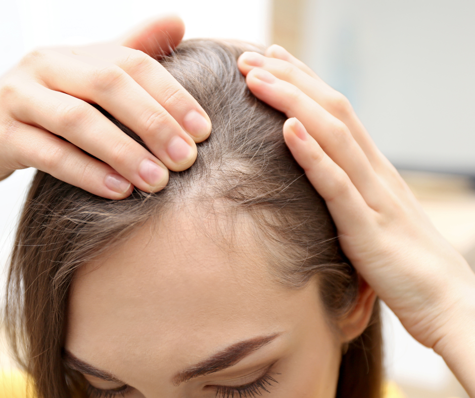 Infographic highlighting Whitehouse Family Medical’s advanced hair regrowth program including shockwave therapy, microneedling with PRP, laser therapy, and growth-factor peptides.