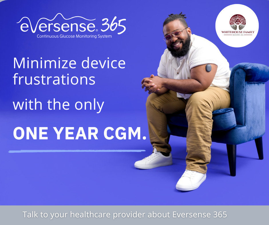 Eversense 365 continuous glucose monitor implant in upper arm Whitehouse TX