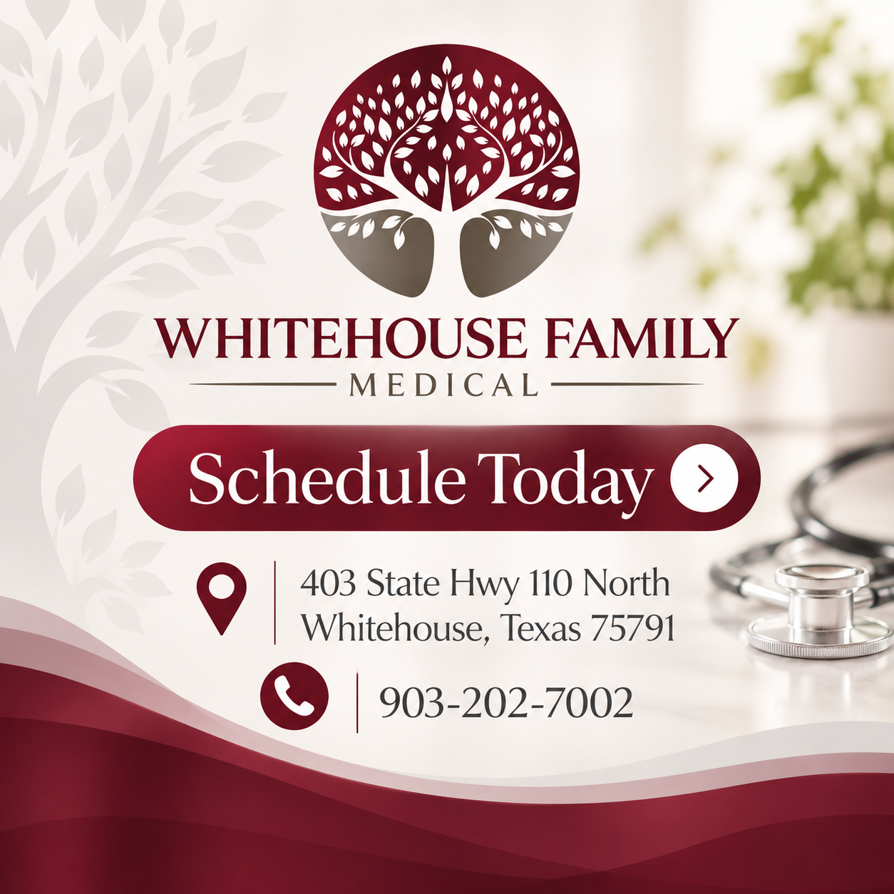 Whitehouse Family Medical – Schedule Today Schedule an appointment with Whitehouse Family Medical in Whitehouse, Texas